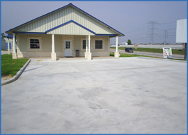 concrete parking lot