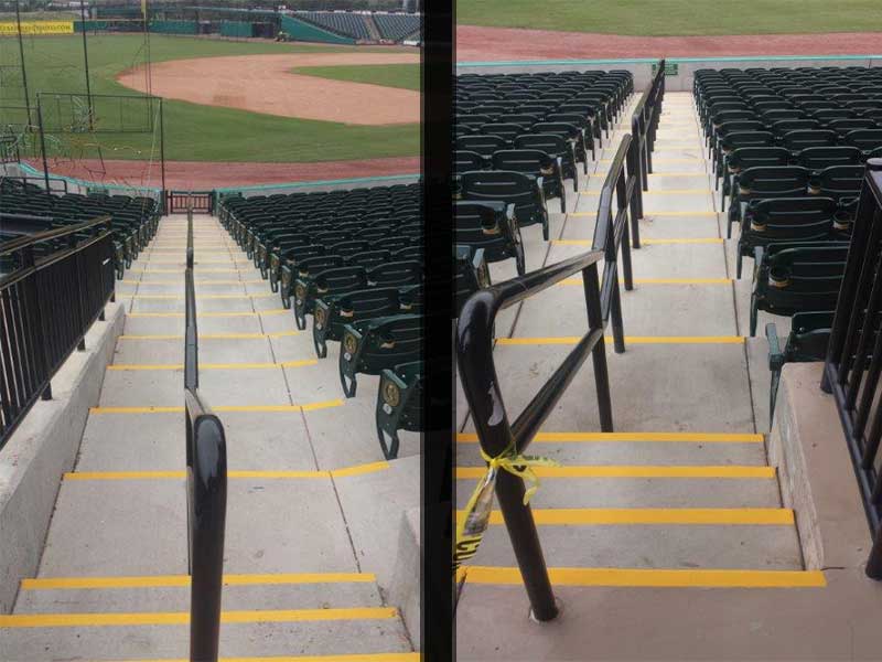 paved baseball field