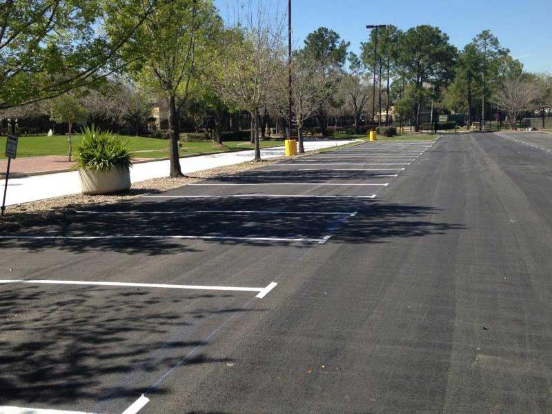 paved parking lot